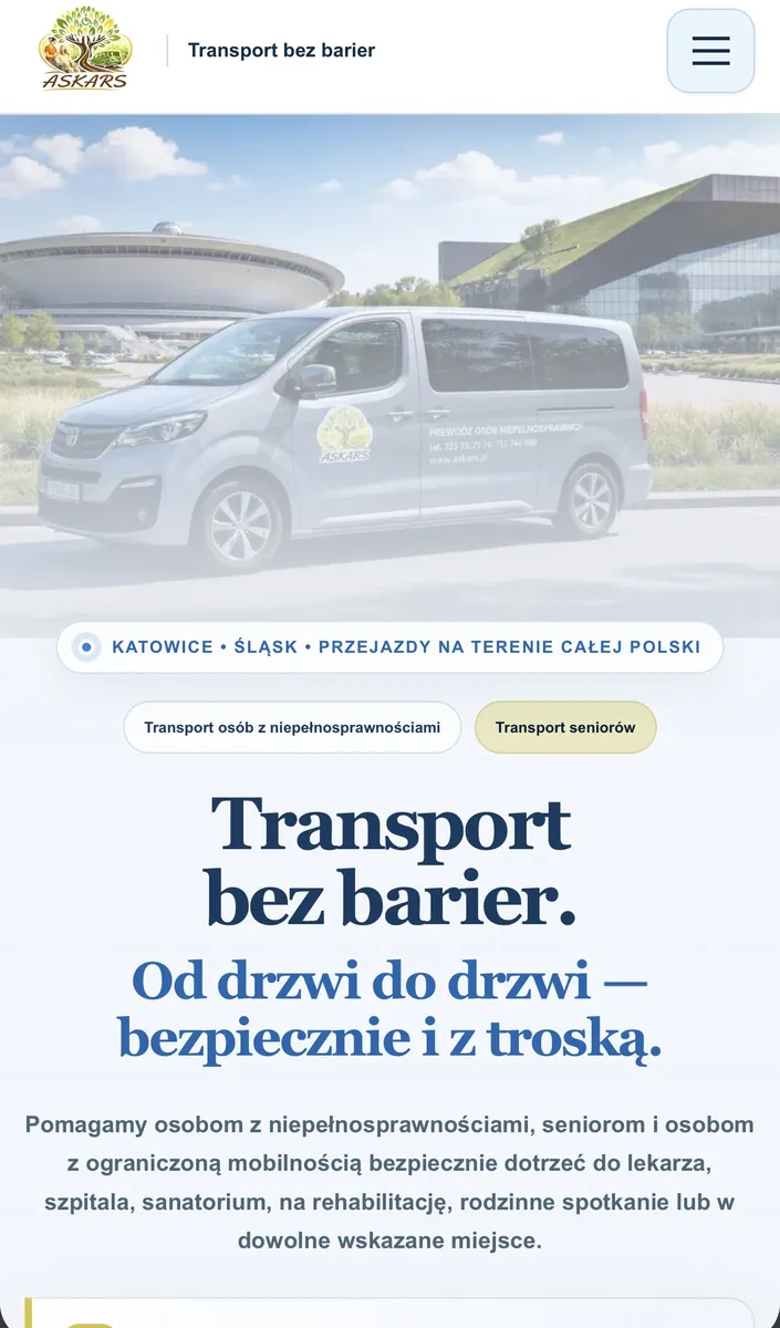 ASKARS — mobilna wersja strony