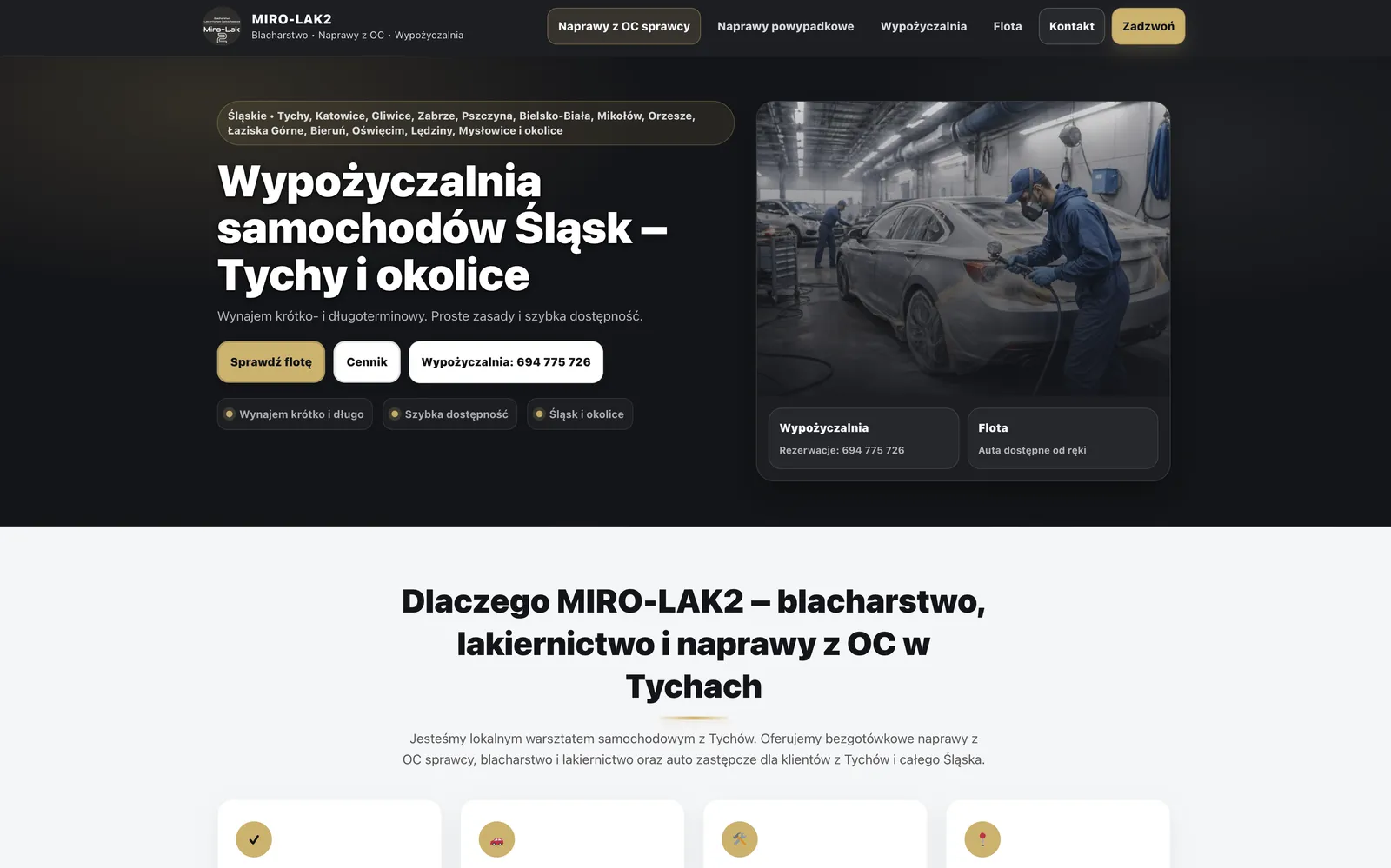 Miro-Lak2 — archiwalna realizacja strony internetowej