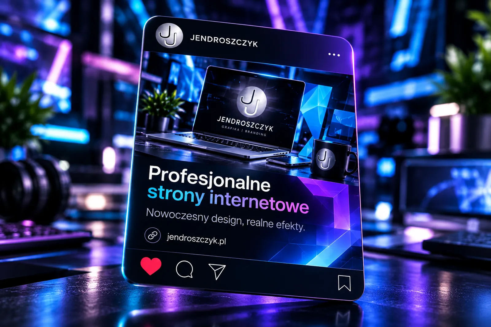 Grafika social media Jendroszczyk.pl promująca profesjonalne strony internetowe
